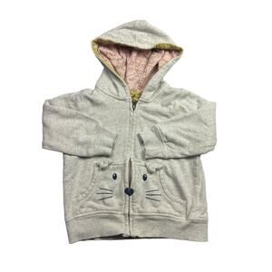 Girls Mini Boden Cat Hoodie Size 4-5